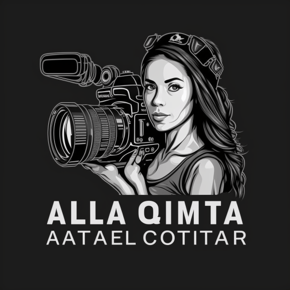 Make a logo for a female camera operator